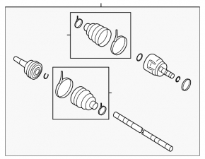 Drive axle rear left Nissan Pathfinder 13-20 outer boot torn