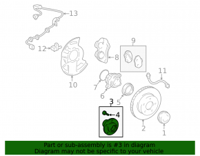 Hub front left Lexus GX470 03-09