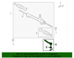 Steering tip left Lexus RX350 RX450h 10-15 CTR