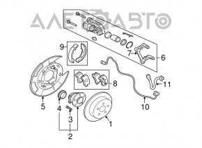 Rear left ABS sensor for Mitsubishi Galant 2012