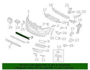 Lower grille front bumper Audi Q7 4L 10-15