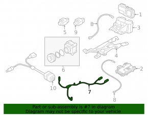 Audi Q7 16-19 OEM Front Camera Wiring