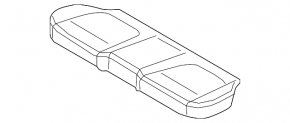 Rear row of seats 2 row BMW X5 F15 14-18 leather black Dakota, Base, one-piece seat