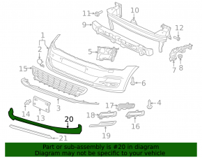 Front bumper lip VW Golf 17-19 Alltrack