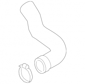 Intercooler pipe left lower VW Tiguan 18-24 rubber