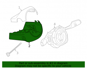 Steering column frame assembly BMW X3 F25 11-17 black, without heated steering wheel