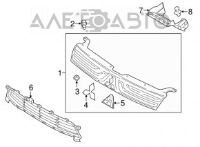 Radiator grill grill Mitsubishi Outlander 14-15 dorest