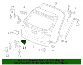 Trunk door handle Honda HR-V 16-22 type 2, scratch