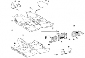 Pad under seat left Toyota Prius 50 Prime 17-19 black