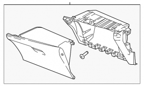 Honda CRV 17-22 glove compartment, black, scratches