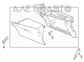 Honda CRV 17-22 glove compartment, black, scratches