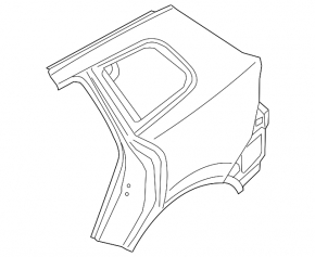 Quarter wing rear left VW Touareg 11-17
