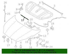 Front Hood Release Cable for Kia Sportage 17-22