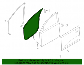 Front left door seal for Kia Sportage 17-22