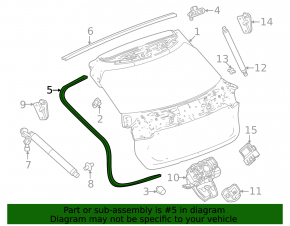 Rubber seal for the tailgate of Chevrolet Equinox EV 24-26