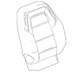 Chevrolet Equinox EV 24-26 passenger seat back upholstery, black leather, red stitching, heated