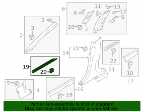 Front right outer door sill plate for Kia Sportage 17-22, black