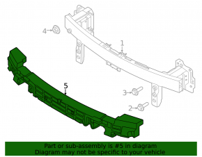 Kia Niro Front Bumper Absorber 23- HEV, PHEV