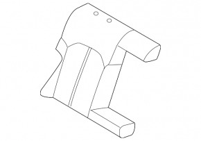 Right rear seat back for Hyundai Sonata 15-17, black leather, perforation, tears