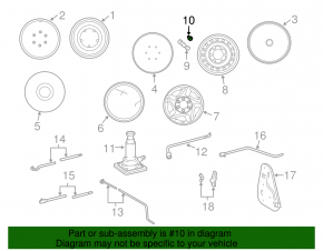 Wheel nut d21 M12x1.5 Toyota Sienna 04-10 type 2