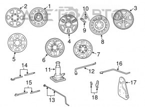 Wheel nut d21 M12x1.5 Toyota Sienna 04-10 type 2