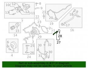 Cooling system pipe Porsche Macan 15-