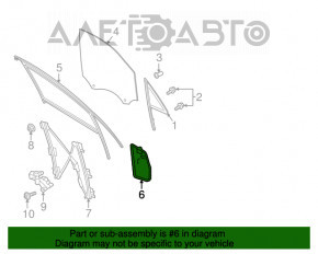 Door panel inner front left Porsche Macan 15-18