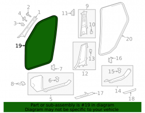 Door seal front left Mercedes GLS-class X166 13-19