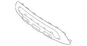 Mercedes GLC 300 20-22 chrome front bumper lip trim