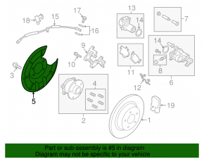Brake Disc Cover Rear Right Lincoln MKC 15-19