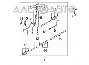 Steering rod left Mazda6 03-08 CTR