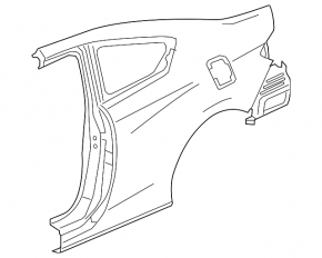 Quarter wing rear right Honda Accord 13-17