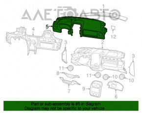 Jeep Patriot 11-17 black dashboard panel