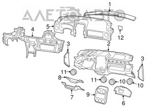 Jeep Patriot 11-17 black dashboard panel
