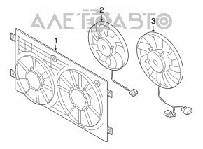 Diffuser radiator shroud assembly VW Beetle 12-19 2.5