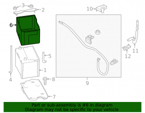 Battery housing Infiniti Q50 14-20 3.0T, 3.7