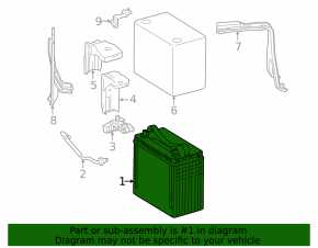 Battery 12v TOYOTA PRIUS 20 04-09 40Ah 350A Asia +-Reverse EXIDE