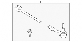 Steering rod with tip left BMW X3 G01 18-