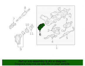 Upper steering cardan joint Nissan Murano 2003-2007