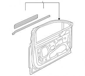 Bare front door left Audi Q7 16-19