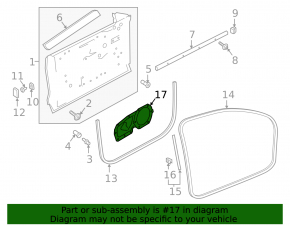 Large inner door panel for the front right Audi Q8 19-25