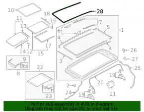 Audi Q7 panorama seal 16-