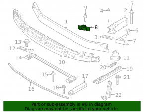 Right front bumper bracket for BMW X1 F48 20-22