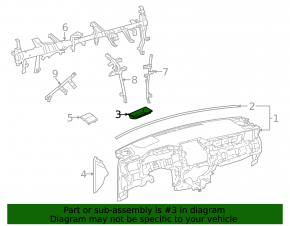 Front panel trim for Toyota Venza 21-24 projection