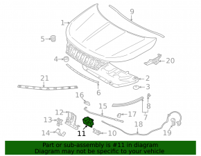 Mitsubishi Outlander 22-25 Hood Lock Trim