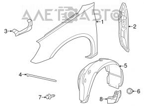 Mudguard front right Chrysler 200 11-14