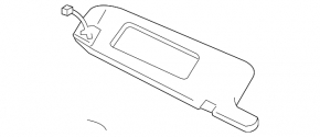 Right visor Toyota Camry v30 2.4 gray
