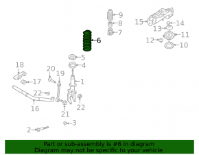 Front left spring Audi Q7 4L 10-15