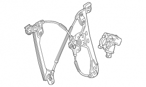 Front left window regulator with motor for Cadillac CTS 14-19