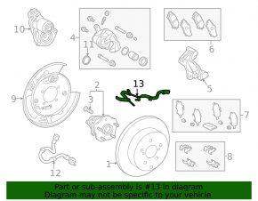 ABS Sensor Wiring Rear Right Toyota Highlander 20-25 FWD